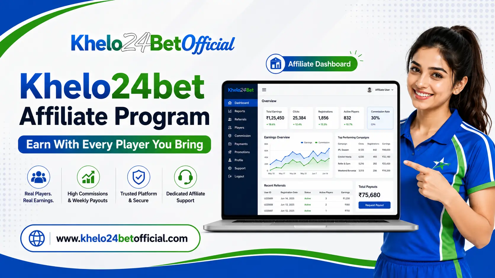 Khelo24bet Affiliate Program
